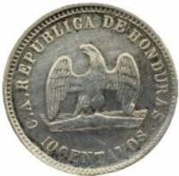 (№1878km41) Монета Гондурас 1878 год 10 Centavos